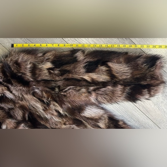 Vintage Berman Genuine Pieced Raccoon Fur Long Coat - Picture 11 of 16